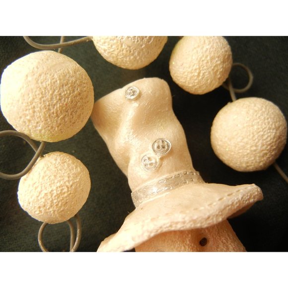 juggling snowman, white on white Holiday décor. standing mantel snowman - Picture 2 of 8